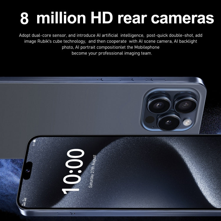 ZPT95 / i15 Pro Max, 6.3 inch Screen, Face Identification, Android 8.1 SC7731 Quad Core, Network: 3G, Dual SIM