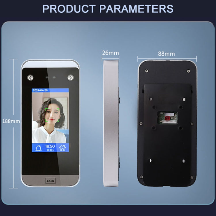 Realand F100 4.3 inch Capacitive Touch Screen Face Fingerprint Card Attendance Machine