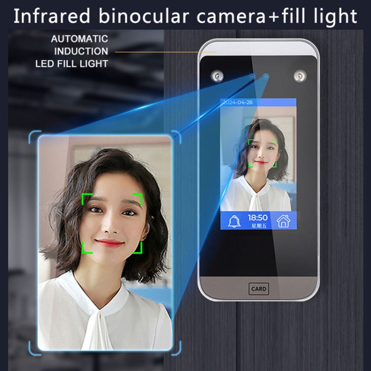 Realand F100 4.3 inch Capacitive Touch Screen Face Fingerprint Card Attendance Machine