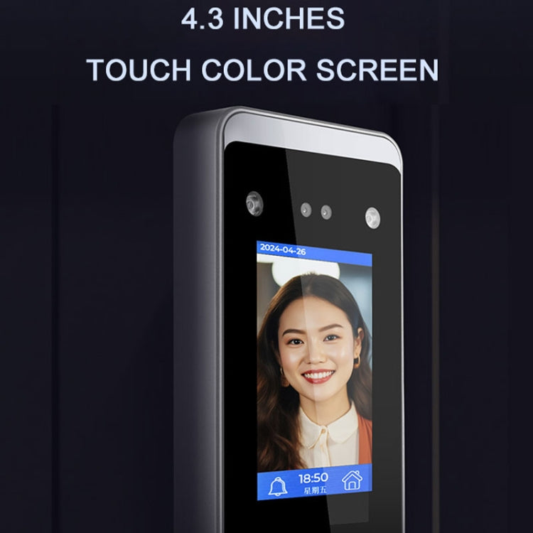 Realand F100 4.3 inch Capacitive Touch Screen Face Fingerprint Card Attendance Machine