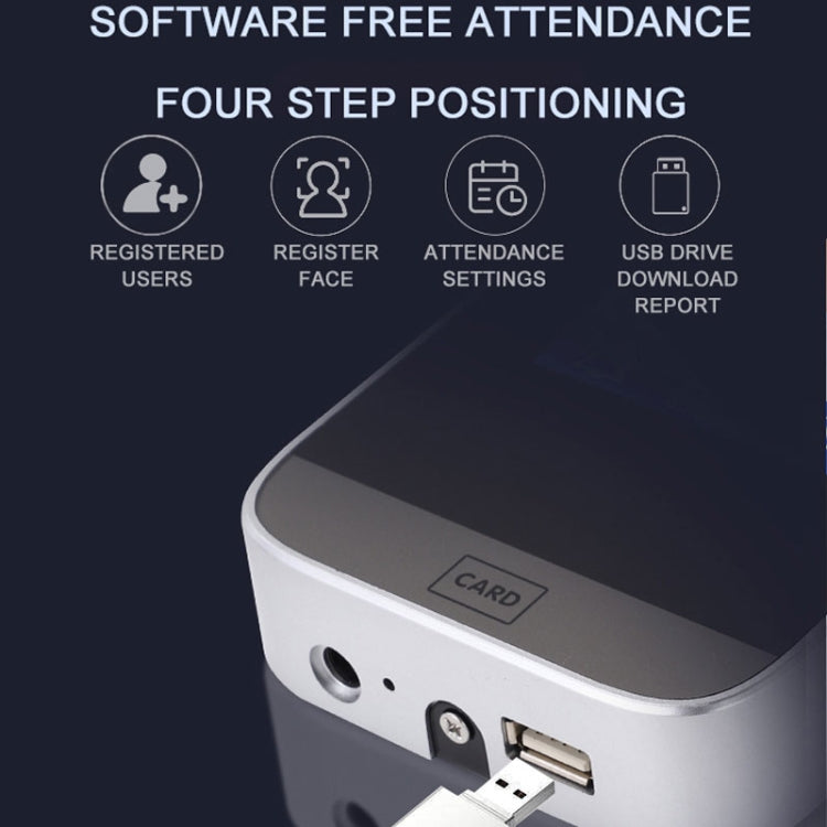 Realand F100 4.3 inch Capacitive Touch Screen Face Fingerprint Card Attendance Machine