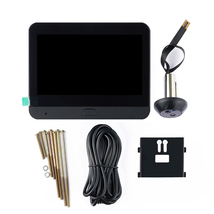 SY-35 4.3 inch Color Screen Graffiti Hidden 1080P WiFi Smart Cat Eye Video Doorbell