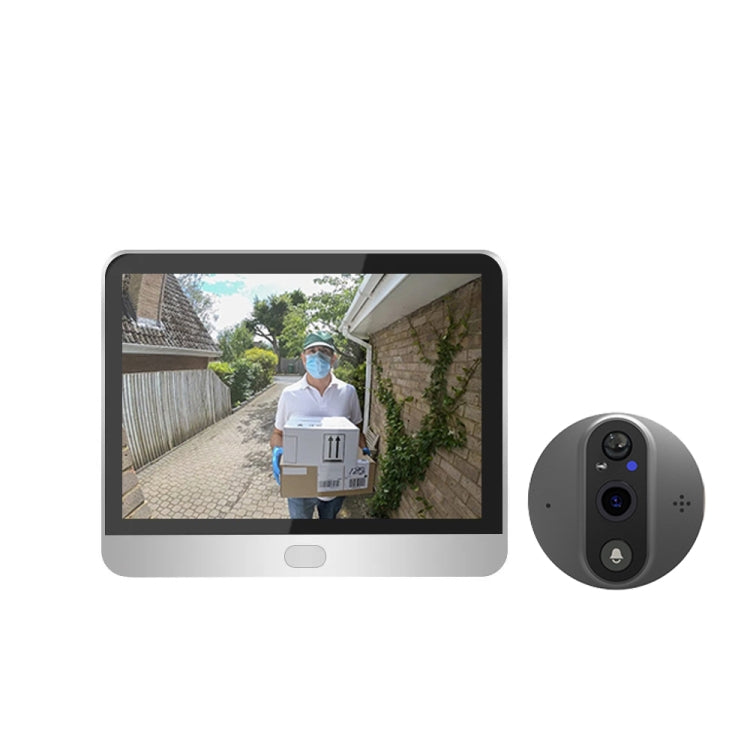 SY-37 4.3 inch Color Screen Graffiti Hidden 1080P WiFi Smart Cat Eye Video Doorbell