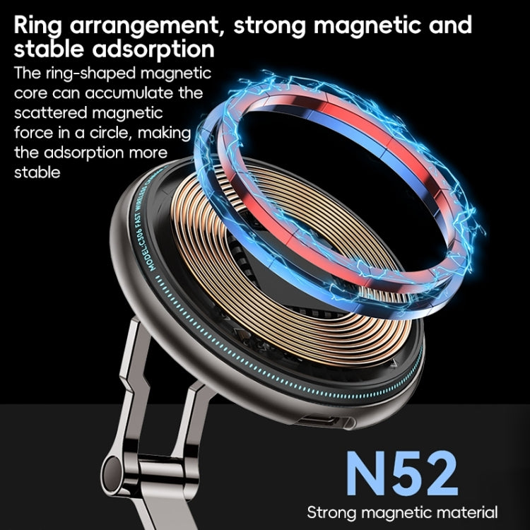 Yesido C306 15W Car Magnetic Wireless Charging Holder