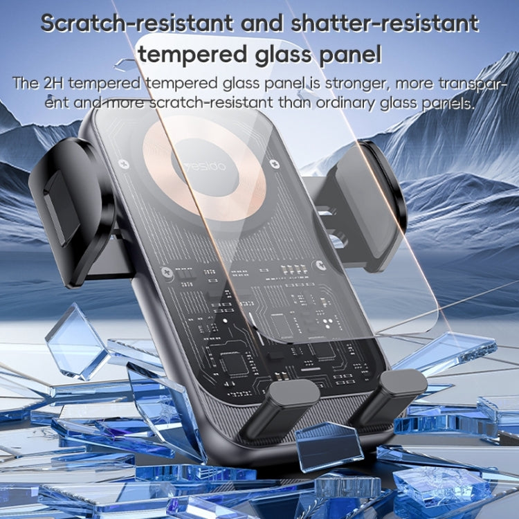 Yesido C307 15W Suction Cup Car Wireless Charging Holder