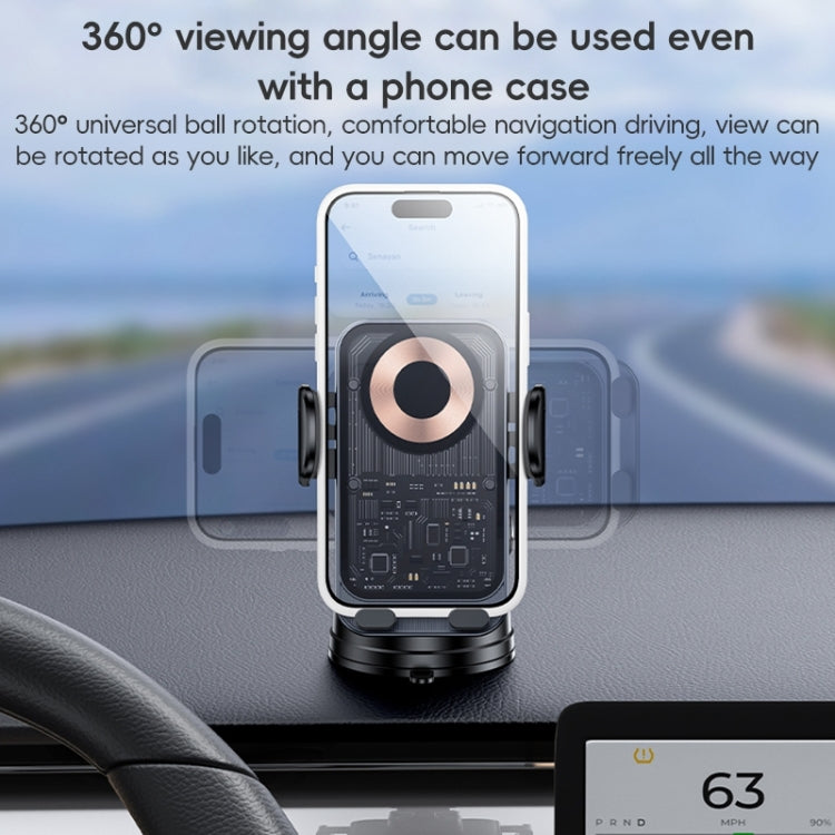 Yesido C307 15W Suction Cup Car Wireless Charging Holder