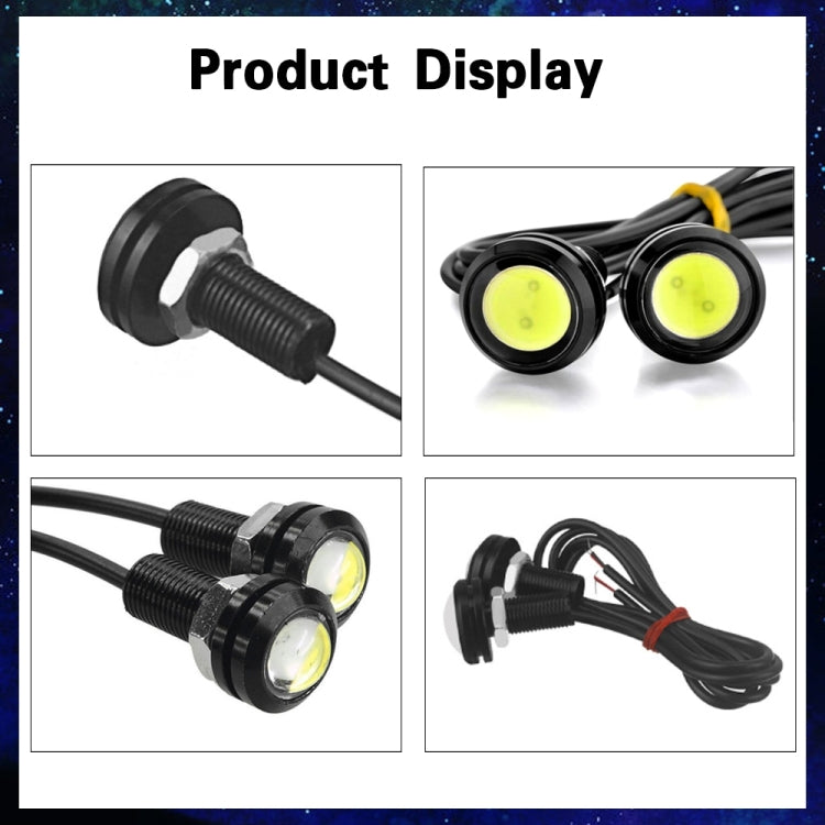 10pcs 23mm 1.5W DC12V Motorcycle Eagle Eye Light Double Lens Strobe Light