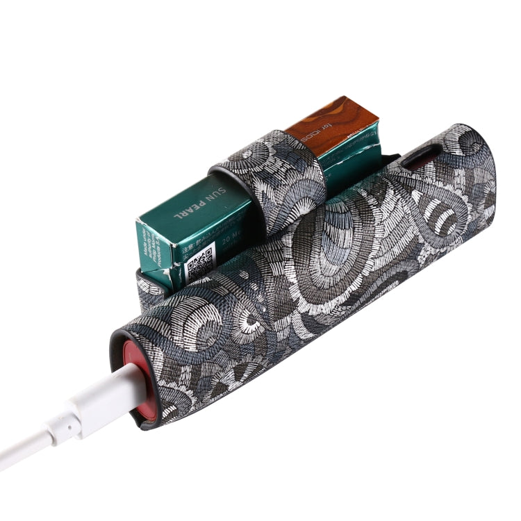 Electronic Cigarette Cashew Flower Portable PU Storage Bag