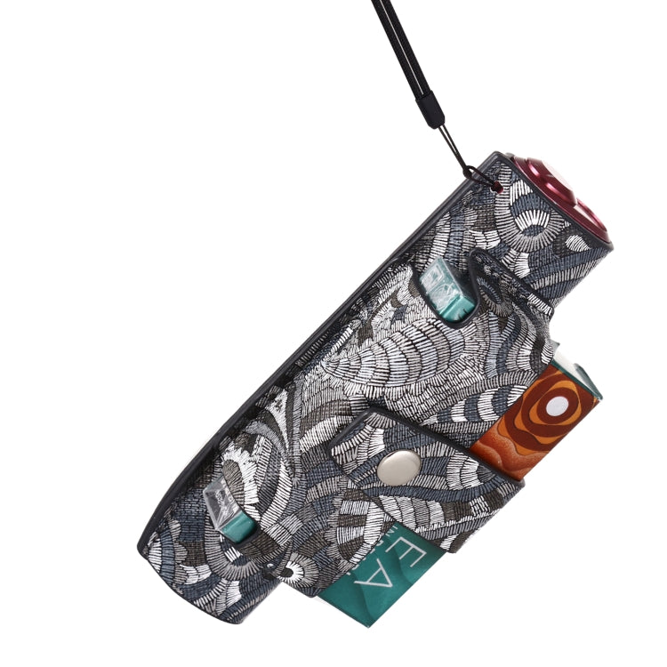 Electronic Cigarette Cashew Flower Portable PU Storage Bag