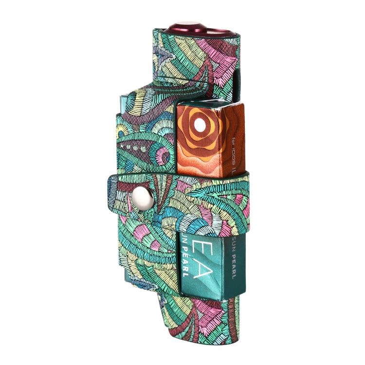 Electronic Cigarette Cashew Flower Portable PU Storage Bag