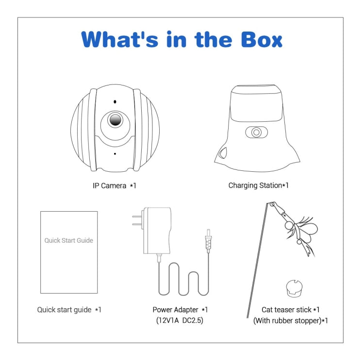 ESCAM QF011 2MP Smart Pet Robot Camera with Night Vision & APP Remote Control