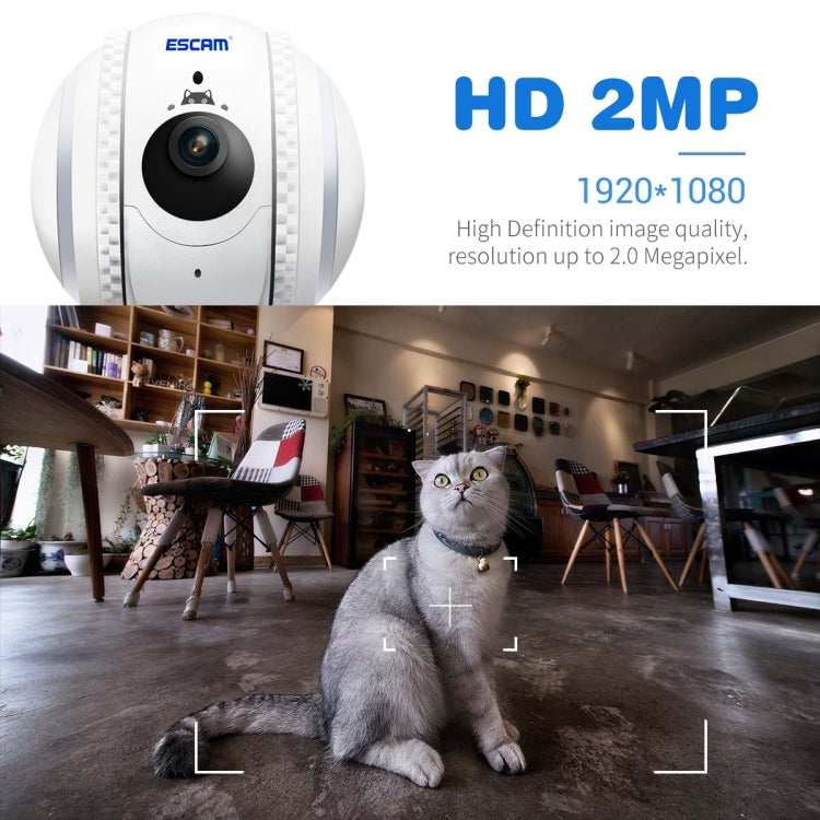 ESCAM QF011 2MP Smart Pet Robot Camera with Night Vision & APP Remote Control