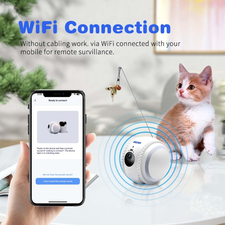 ESCAM QF011 2MP Smart Pet Robot Camera with Night Vision & APP Remote Control