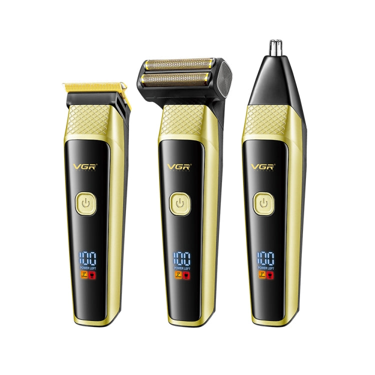 VGR V-366 5W USB 3 in 1 Nose Hair Care LCD Digital Display Electric Shaver
