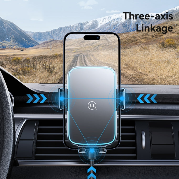 USAMS CD230 15W Accurate Aligment Wireless Charging Car Phone Holder with Suction Cup