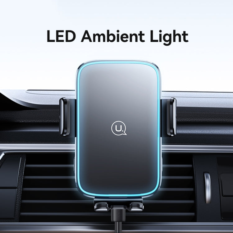 USAMS CD230 15W Accurate Aligment Wireless Charging Car Phone Holder with Suction Cup