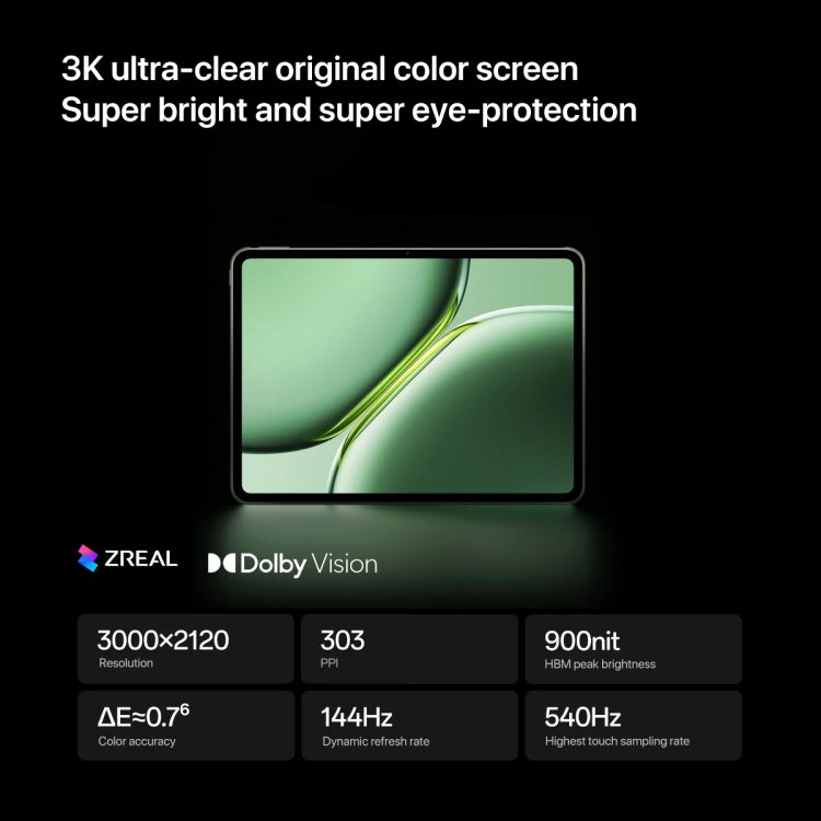 OnePlus Pad Pro 12.1 inch Tablet PC, ColorOS 14.1 Qualcomm Snapdragon 8 Gen3 Octa Core