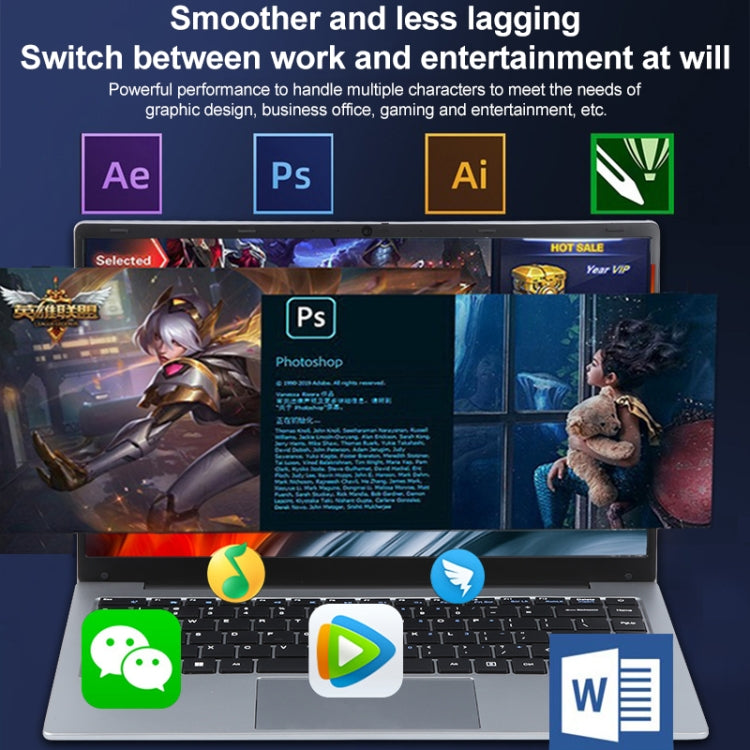 14 inch Windows 11 Laptop, Gen 5th Intel Core i3 CPU, 180 Degree Rotation Axis