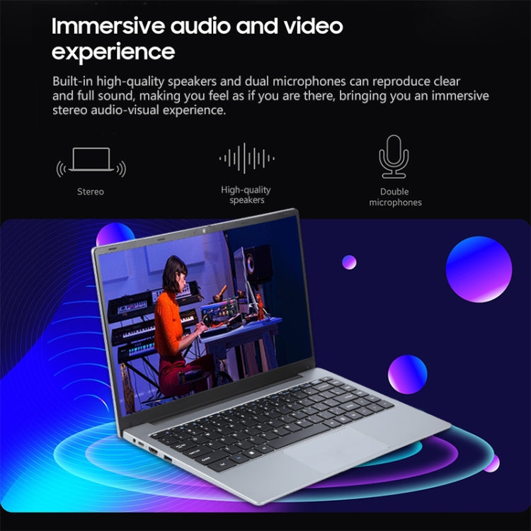 14 inch Windows 11 Laptop, Gen 5th Intel Core i5 CPU, 180 Degree Rotation Axis