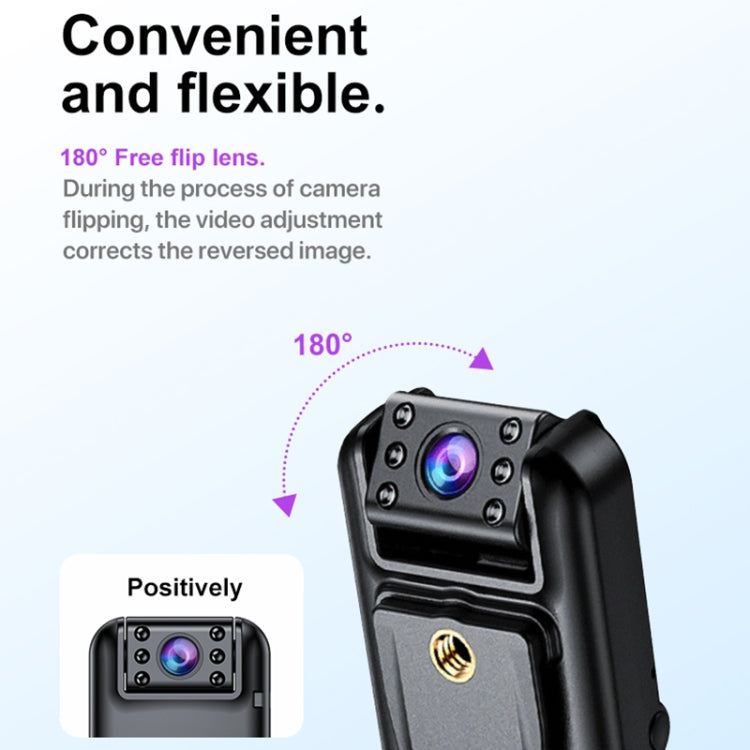 A82 IR Night Vision Rotating Lens 2K HD Video WiFi Recorder with Back Clip