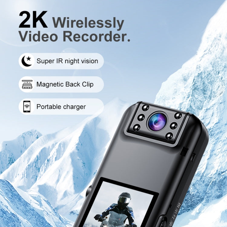 A82 IR Night Vision Rotating Lens 2K HD Video WiFi Recorder with Back Clip
