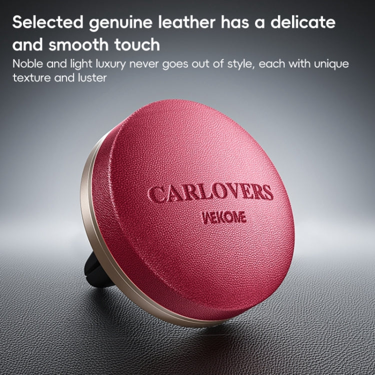 WEKOME WT-CA07 K-Captain Genuine Leather Solid Car Aroma Diffuser