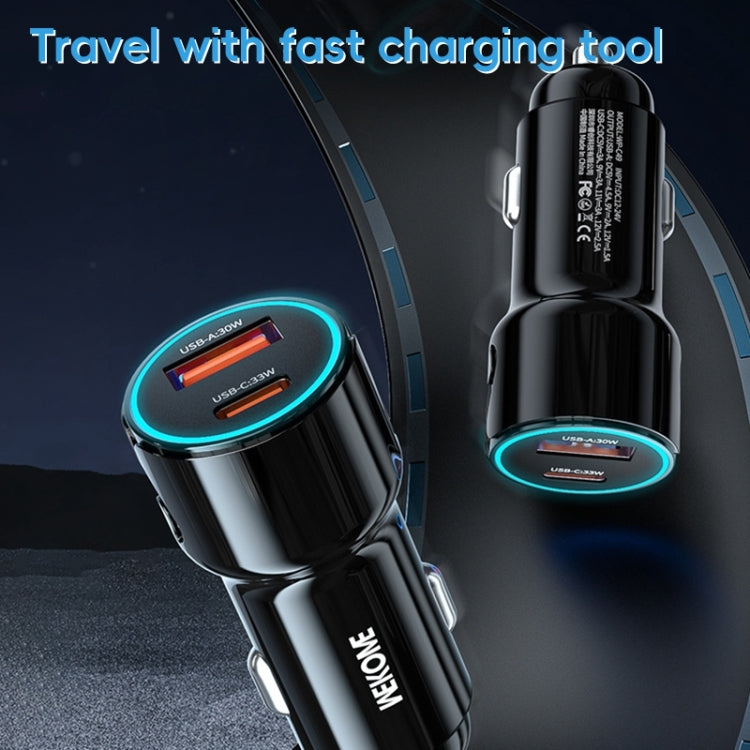 WEKOME WP-C49 Pop Digital Series USB, USB-C / Type-C 63W Fast Car Charger