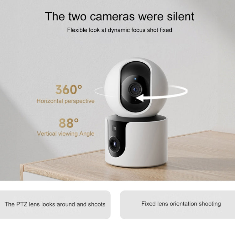 Original Xiaomi Smart Camera C300 Dual Lens Edition 3MP Support AI Detection, US Plug