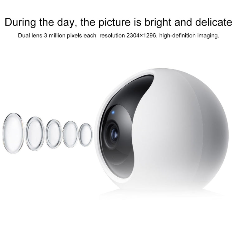 Original Xiaomi Smart Camera C300 Dual Lens Edition 3MP Support AI Detection, US Plug