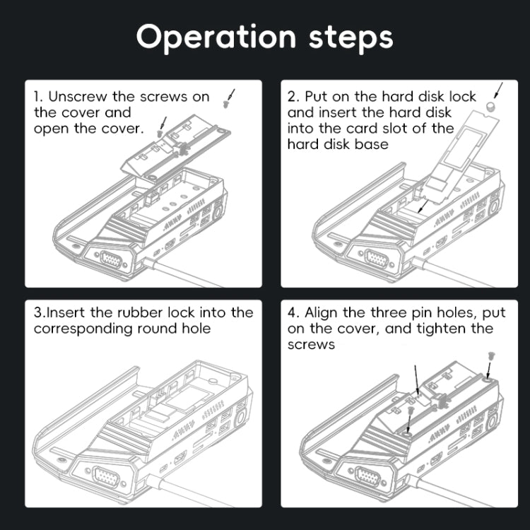 YCE-V279 10 in 1 USB-C Gaming Dock Station Hard Disk Enclosure with Detachable Fan