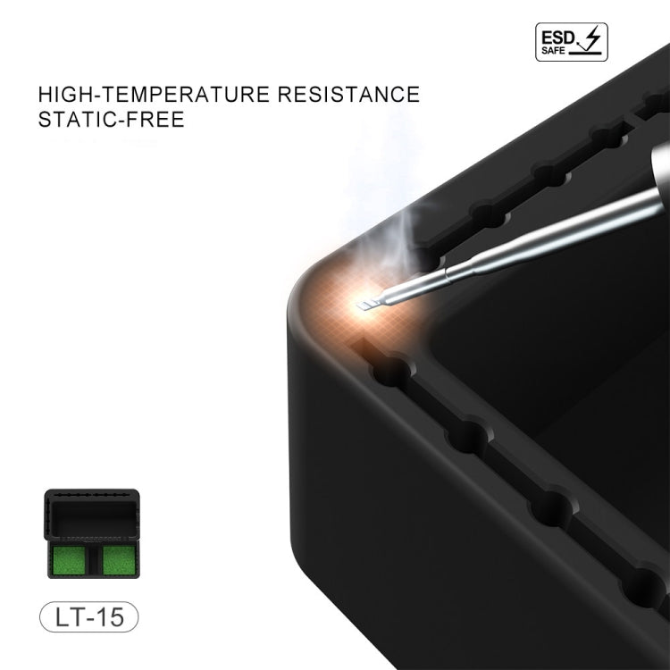 Mijing LT15 2 in 1 Multifunctional Storage Compartment + Soldering Iron Tips Cleaning Area