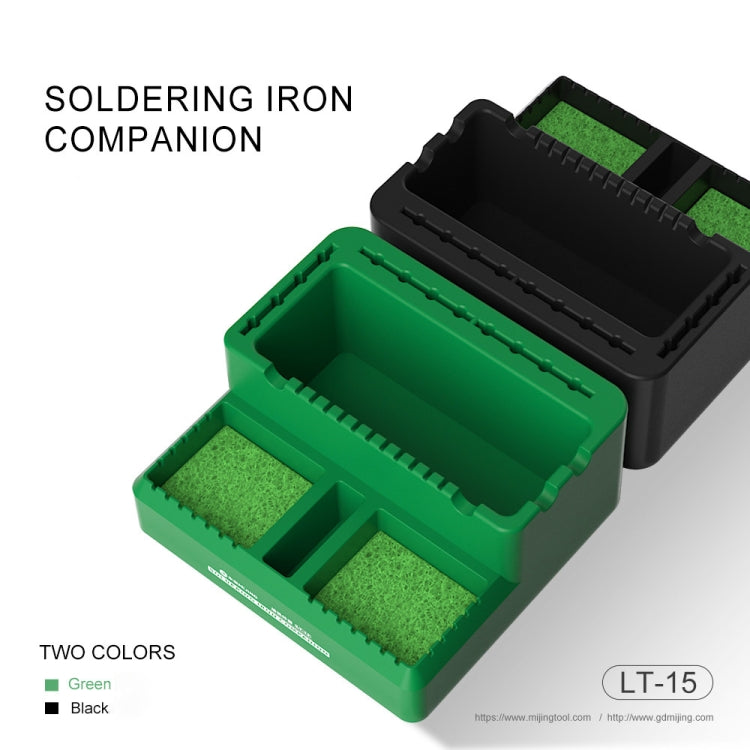 Mijing LT15 2 in 1 Multifunctional Storage Compartment + Soldering Iron Tips Cleaning Area