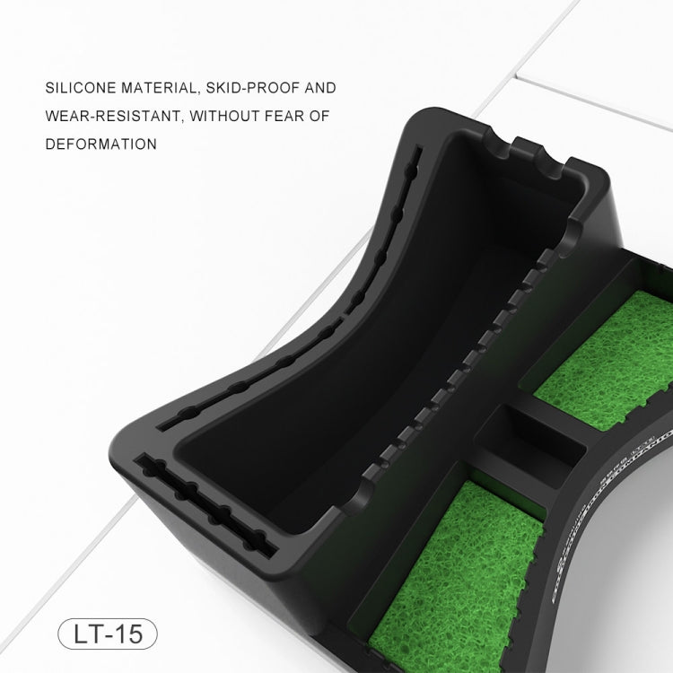 Mijing LT15 2 in 1 Multifunctional Storage Compartment + Soldering Iron Tips Cleaning Area