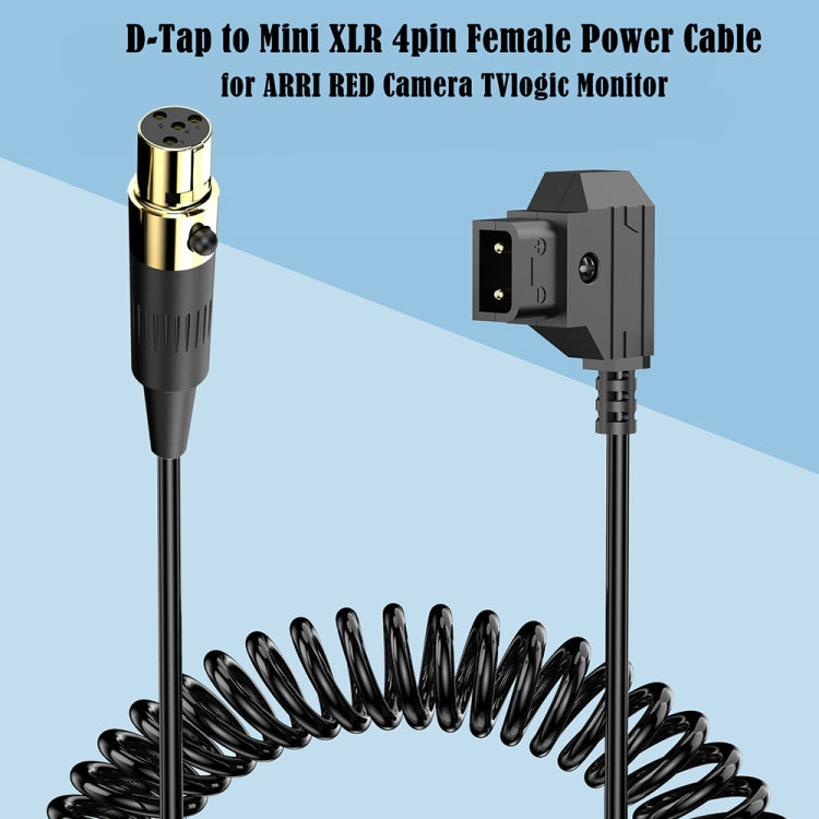 Camera Monitor Power Coiled Adapter Cable, Length: 1.5m