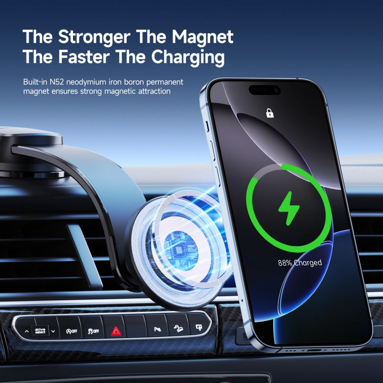 DUZZONA V5 Pro 15W Qi2 Car Magnetic Wireless Charger Phone Holder