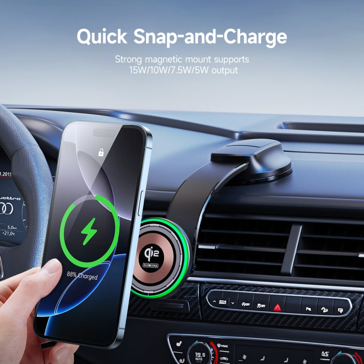 DUZZONA V5 Pro 15W Qi2 Car Magnetic Wireless Charger Phone Holder