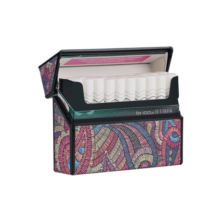 For IQOS Series Electronic Cigarette Grooved Leather PC Storage Box