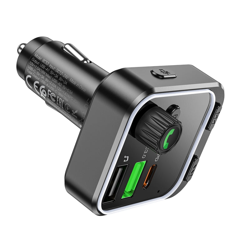 Borofone BC53 Highway PD20W & QC3.0 Car Bluetooth FM Transmitter