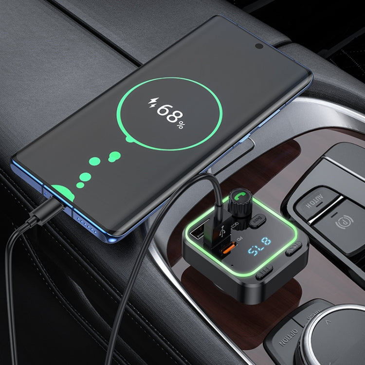 Borofone BC53 Highway PD20W & QC3.0 Car Bluetooth FM Transmitter