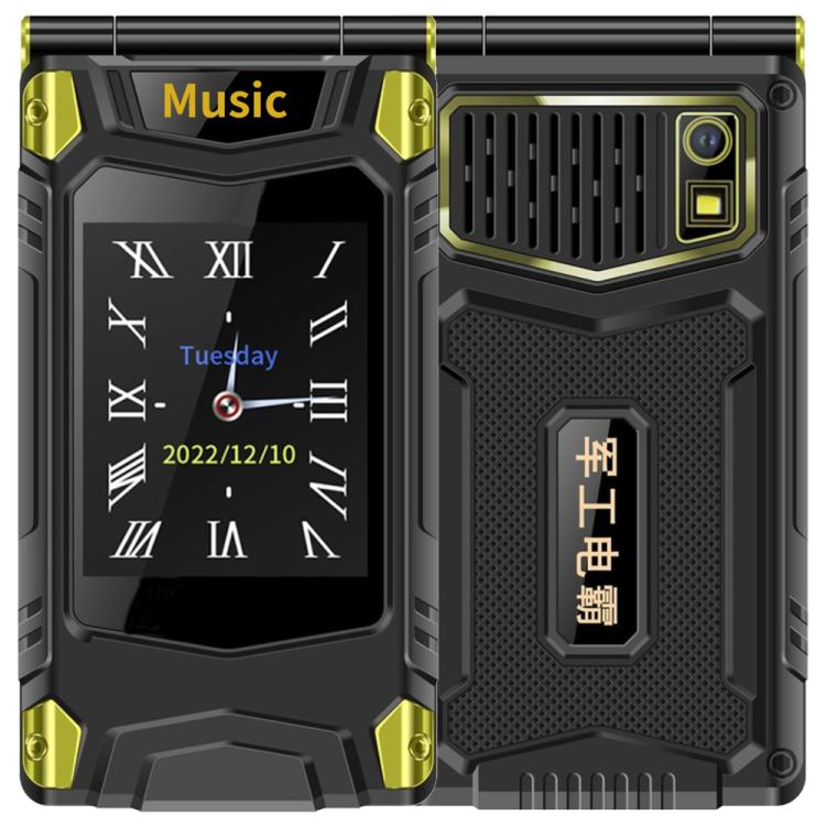 M7+ 4G Dual Screen Flip Elder Rugged Phone, 2.8 inch Inner, 2.4 inch Outer, 6800mAh Battery, 24 Keys, Flashlight, Network: 4G, Dual SIM, SOS