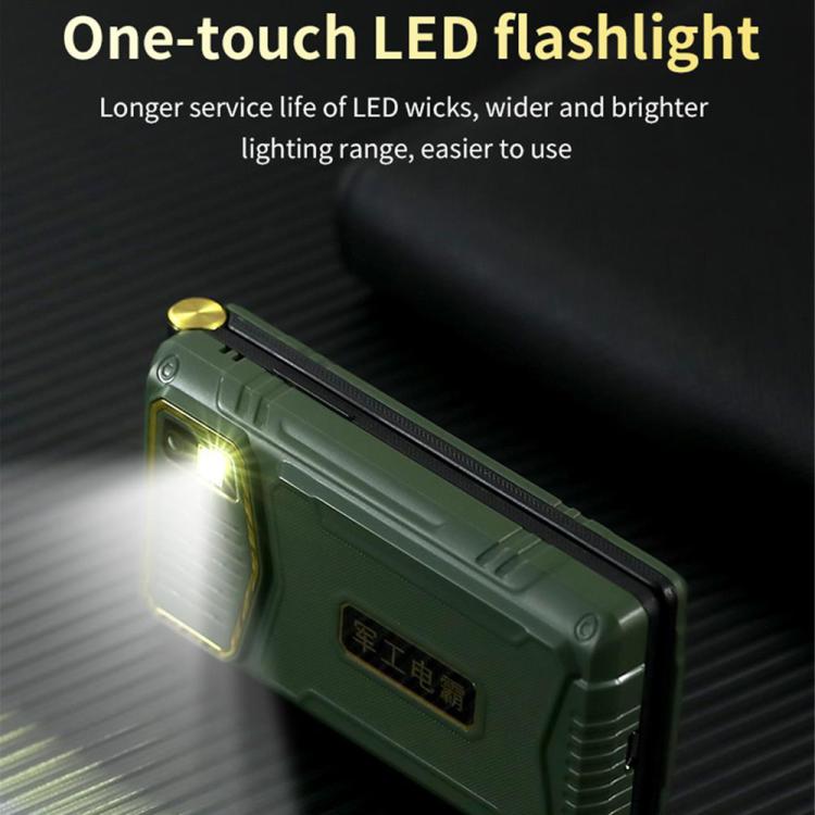 M7+ 4G Dual Screen Flip Elder Rugged Phone, 2.8 inch Inner, 2.4 inch Outer, 6800mAh Battery, 24 Keys, Flashlight, Network: 4G, Dual SIM, SOS