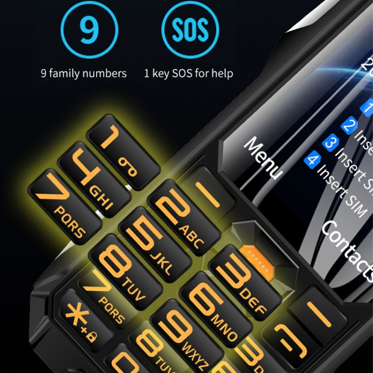 Q9-1 4G Elder Keypad Rugged Phone, 3.5 inch, 4500mAh, 21 Keys, SOS, FM, Network: 4G, Dual SIM