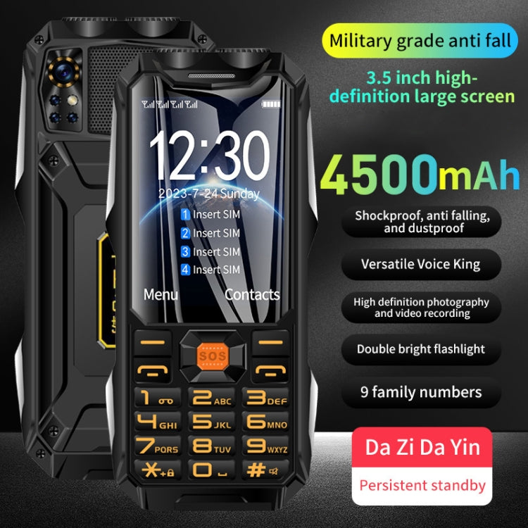 Q9-1 4G Elder Keypad Rugged Phone, 3.5 inch, 4500mAh, 21 Keys, SOS, FM, Network: 4G, Dual SIM