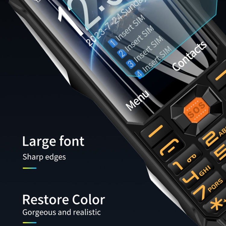 Q9-1 4G Elder Keypad Rugged Phone, 3.5 inch, 4500mAh, 21 Keys, SOS, FM, Network: 4G, Dual SIM