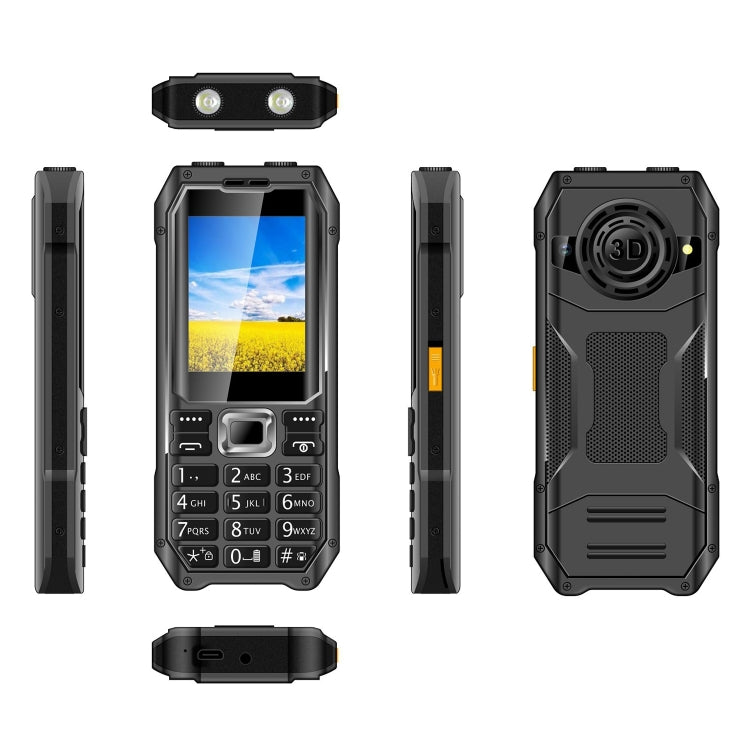 Q6000 Elder Keypad Phone, 2.4 inch, 6800mAh, Dual Flashlights, 21 Keys, SOS, FM, Dual SIM, GSM
