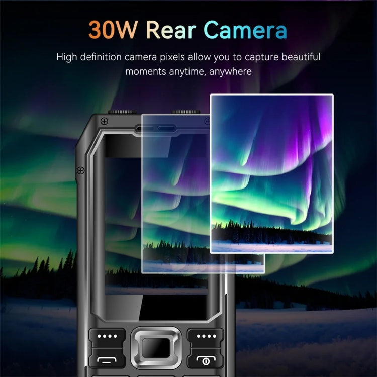 Q6000 Elder Keypad Phone, 2.4 inch, 6800mAh, Dual Flashlights, 21 Keys, SOS, FM, Dual SIM, GSM