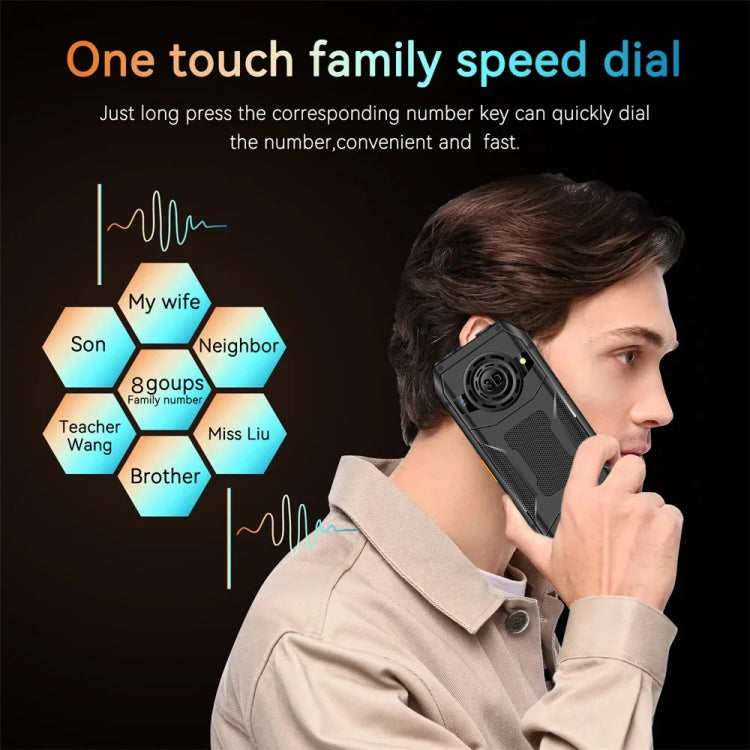 Q6000 Elder Keypad Phone, 2.4 inch, 6800mAh, Dual Flashlights, 21 Keys, SOS, FM, Dual SIM, GSM