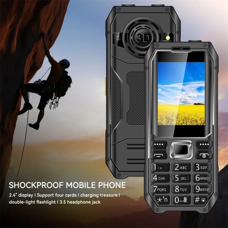 Q6000 Elder Keypad Phone, 2.4 inch, 6800mAh, Dual Flashlights, 21 Keys, SOS, FM, Dual SIM, GSM