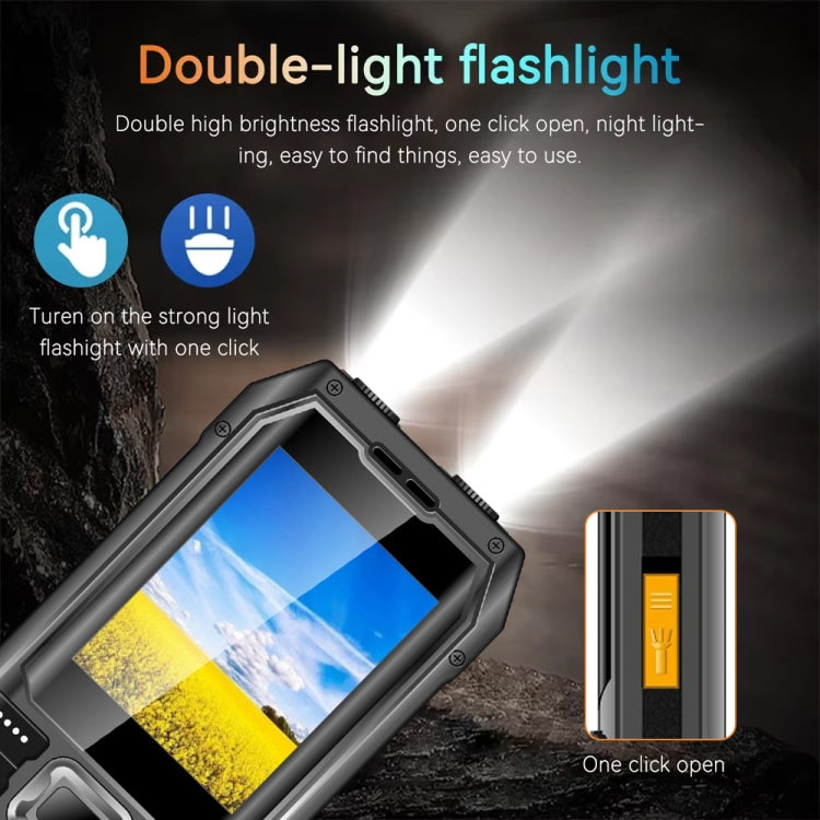 Q6000 Elder Keypad Phone, 2.4 inch, 6800mAh, Dual Flashlights, 21 Keys, SOS, FM, Dual SIM, GSM