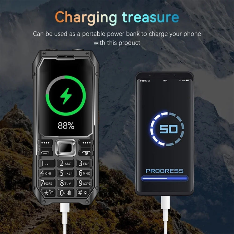 Q6000 Elder Keypad Phone, 2.4 inch, 6800mAh, Dual Flashlights, 21 Keys, SOS, FM, Dual SIM, GSM